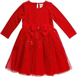 Youngland Girl's Knit to Mesh Fashion Dress Red Size 6X NWOT